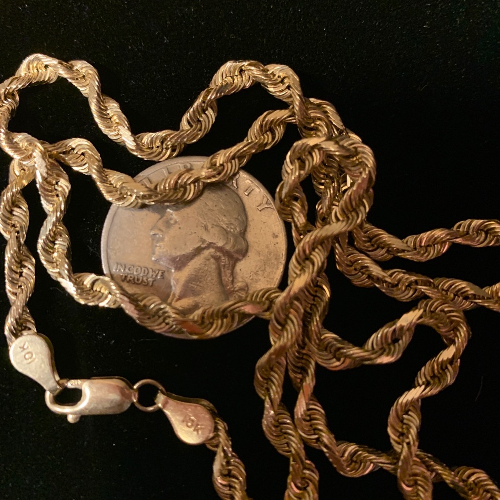 10k rope chain 16.6 grams real gold